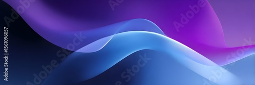 Abstract background, liquid shapes in shades of purple and blue, elegant