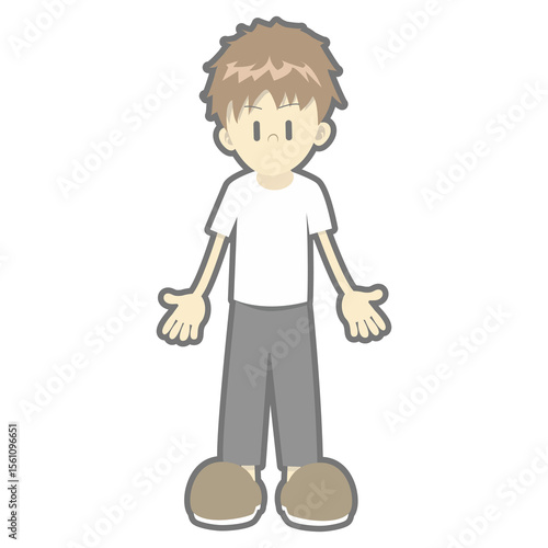 手を広げる男性