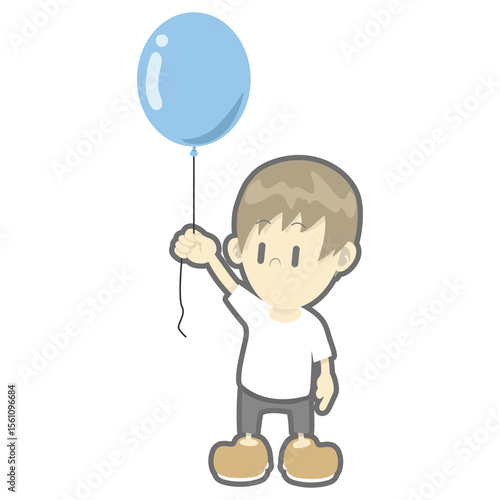 風船を持つおとこのこ