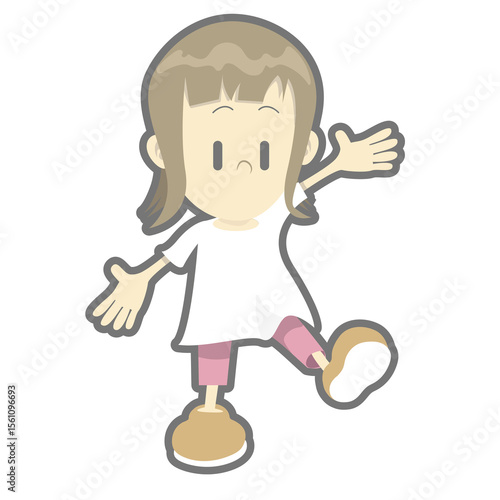 手を広げるおんなのこ