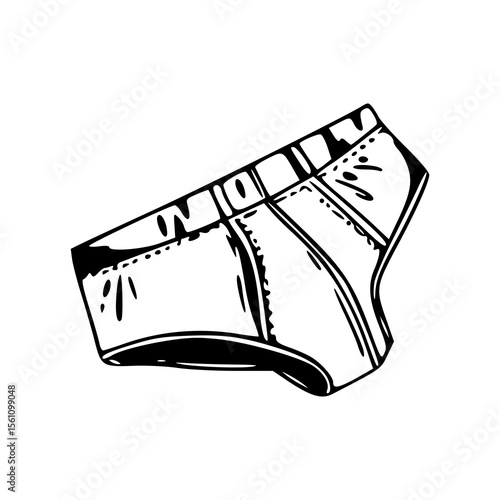 men's boxer briefs flat vector clipart