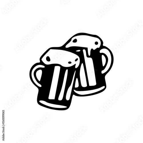 cheers beer mugs clipart
