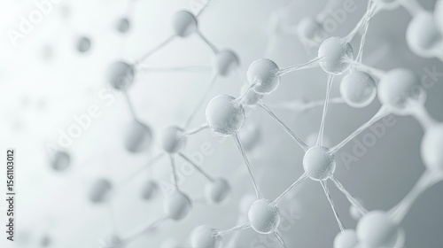 Detailed molecular structure illustration in light gray tones.