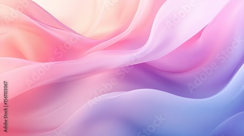 Abstract, flowing shapes in pastel hues.