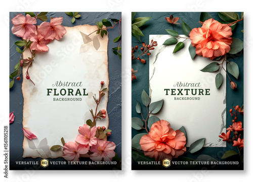 blooming art business brochure template, Abstract flyer template, wedding invitation template, universal background, versatile vector background, creative brochure template, invitation template