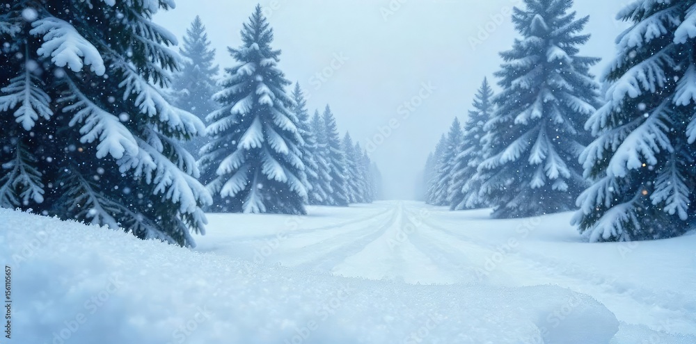 Naklejka premium Massive snowflakes fall in a blizzard, creating a breathtaking winter scene The heavy snow obscures the landscape, leaving only white drifts and swirling flakes visible , ice, cold