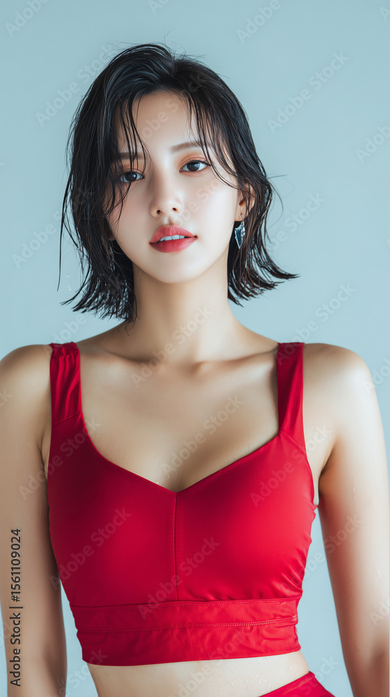 Fototapeta premium 美女, 女性, 美しい, 顔, モデル, 日本, 韓国, 中国, アジ