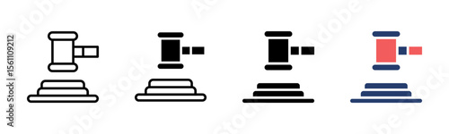 Auction icon sheet multiple style collection