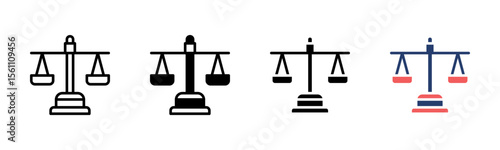 Law icon sheet multiple style collection