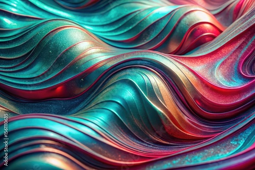 Abstract Swirling Metallic Texture An Enchanting Display of Hues and Undulating Forms
