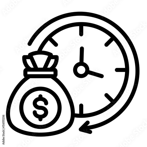 Overtime Pay  Icon Element For Design
