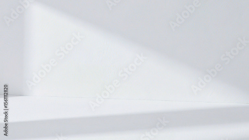 Wallpaper Mural Soft Light on White Corner Wall with Diagonal Shadows Torontodigital.ca