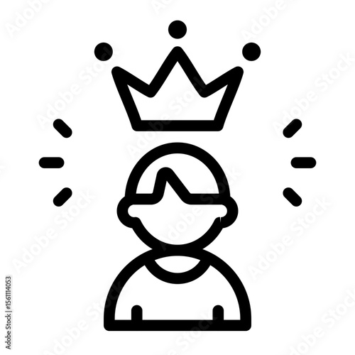 Person Wearing a Crown Icon