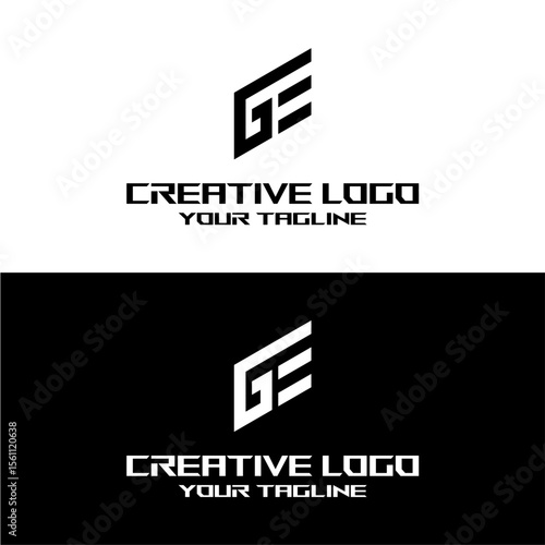 creative letter logo ge design vector