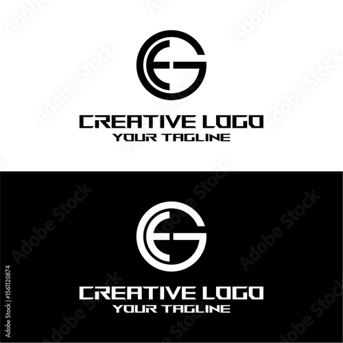 creative letter logo ge design vector