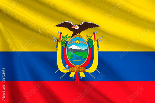 Wallpaper Mural Bandera del Ecuador con pliegues. Torontodigital.ca