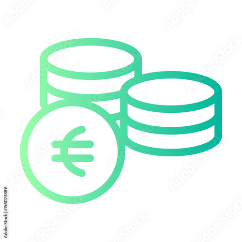 euro gradient icon