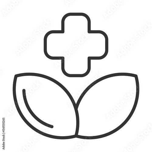 Herbal Icon Outline Style. Vector Illustration Design