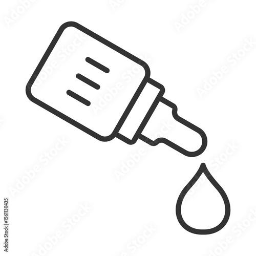 Eye Drop Icon Outline Style. Vector Illustration Design