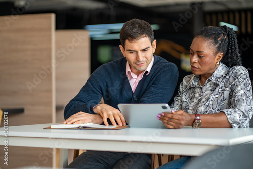 College professor are discussing over curriculum and educational related in the university campus for post graduation business study for educator and community concept