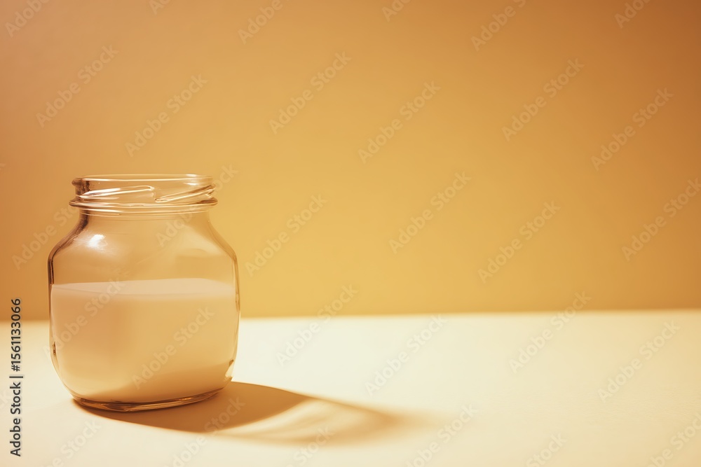 Milk in glass jar Milk in glass jar