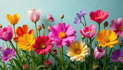 Vibrant wildflowers bursting from seed packets, ready to bloom into beautiful bouquets Perfect for gardening, spring, and floral design concepts , blossom, gardening supplies, bouquet arrangement