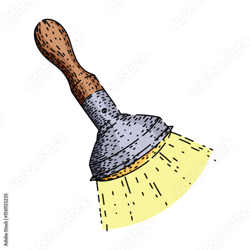 oldfashioned flashlight sketch hand drawn vector