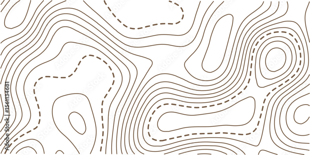 Fototapeta premium Topography and geography map grid abstract backdrop. Abstract topographic contours map background. Contour Line Pattern in Black and White.