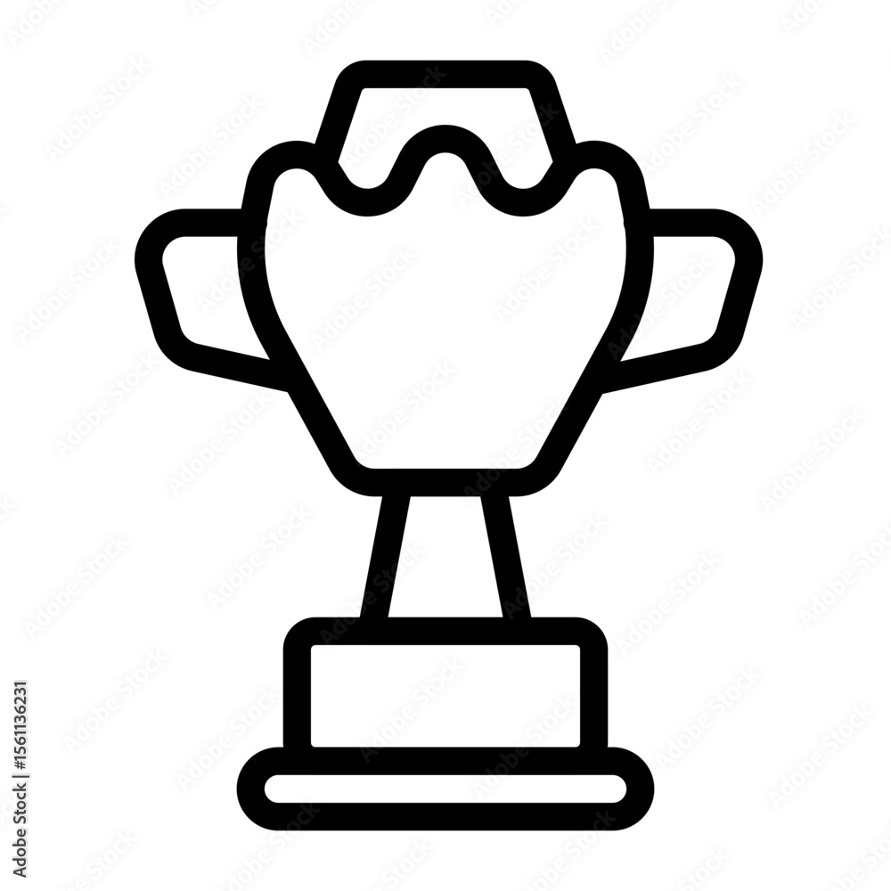 Obraz premium Elegant Outline Trophy Icon