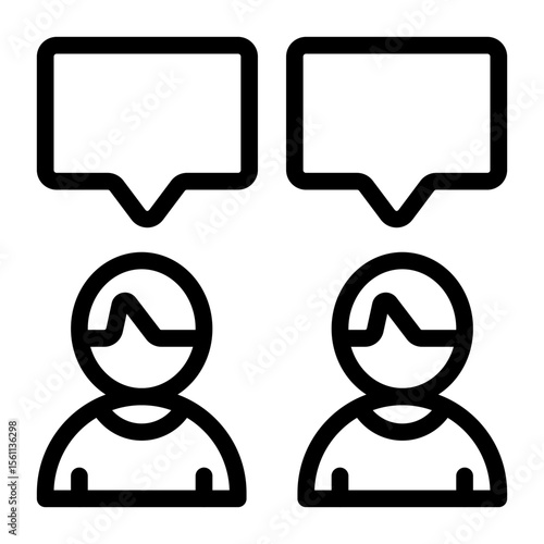 Two Figures in Conversation