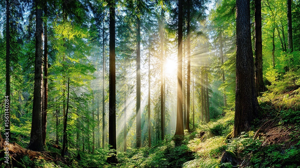 Obraz premium morning in the forest