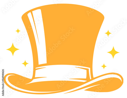 Elegant Classic Top Hat Vector