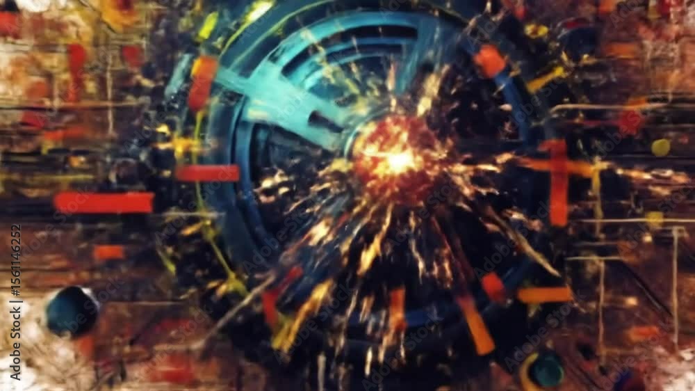 Futuristic Abstract Circuitry Hub with Glowing Orbs and Energetic Data Flow Futuristic Abstract Circuitry Hub with Glowing Orbs and Energetic Data Flow