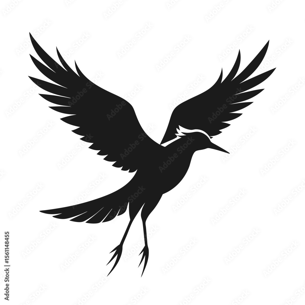 Fototapeta premium Black Bird Silhouette