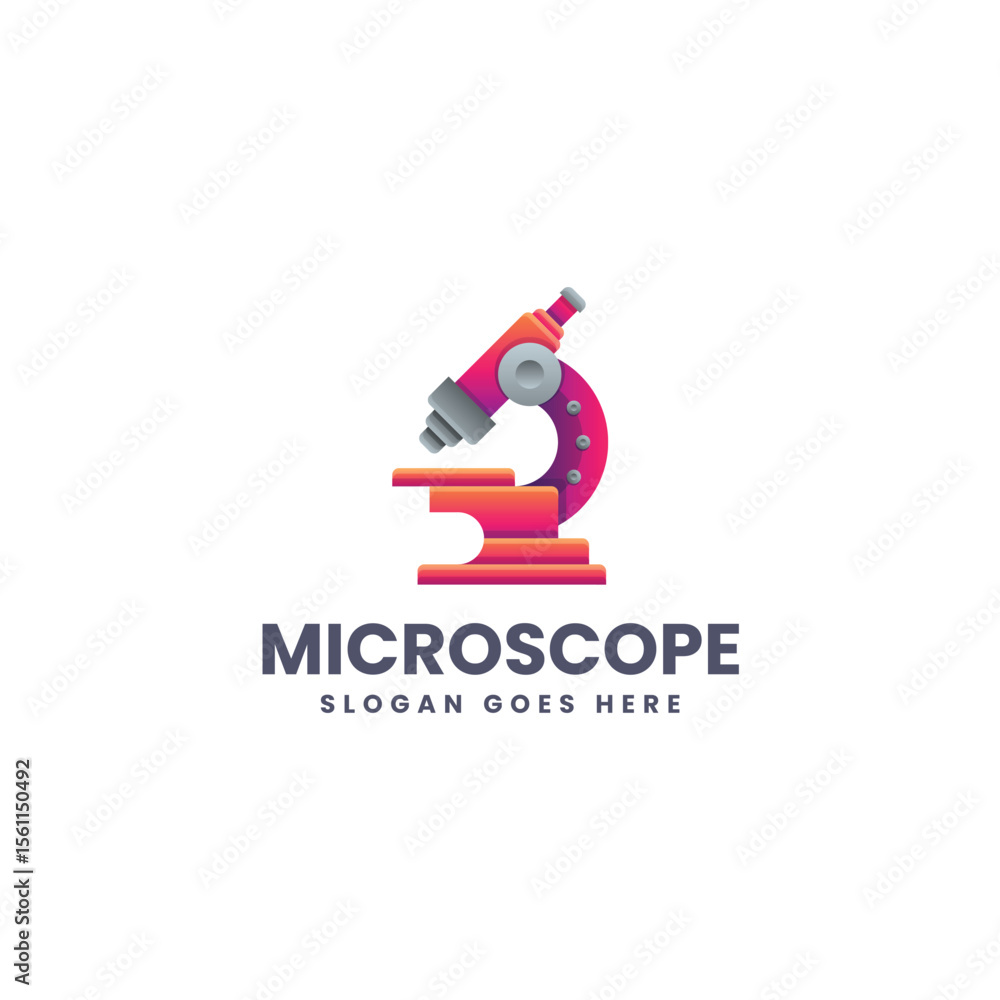 Gradient Modern Microscope Logo Design Gradient Modern Microscope Logo Design
