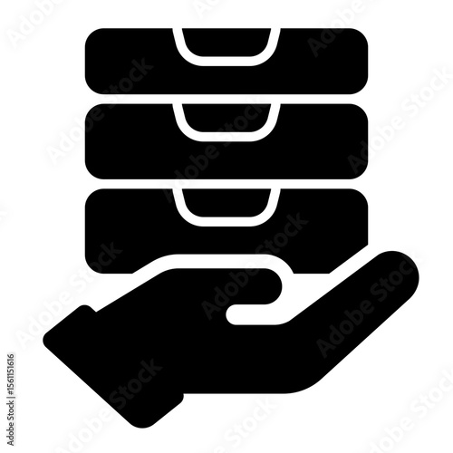 Hand Holding Food Delivery Boxes