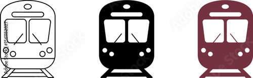 Train subway metro vector illustration set transportation public transport railway commuter travel icon 100 editable vector illustration