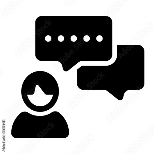 Person Chatting Outline Icon