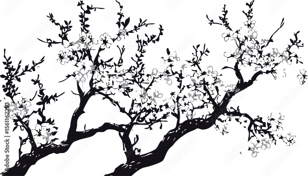 Obraz premium tree silhouette vector