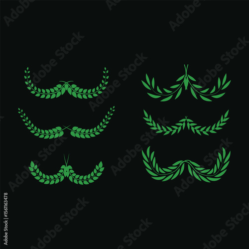 Art deco ornament set 