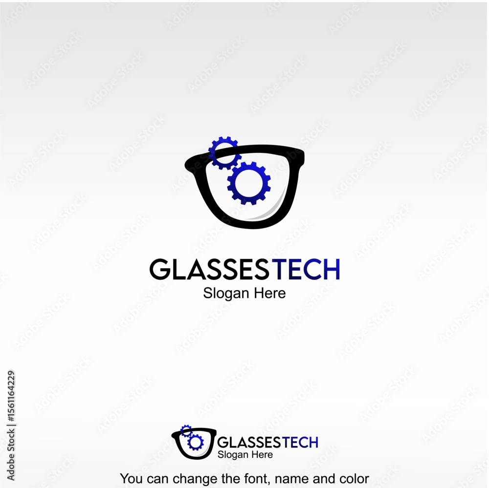 Glasses Tech Logo Template Design Vector Glasses Tech Logo Template Design Vector