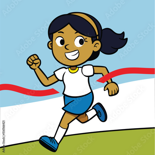 girl running