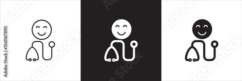 Doctor icon. Nurse medical staff icon. Healthcare symbol. Icon symbol compatible for medic consultation, surgeon, nurse, physician, health care. Vector illustration
