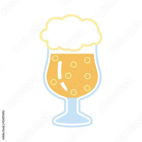 グラスビールのイラスト