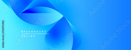 Abstract blue background design. Smooth gradients create flowing shapes, modern aesthetic. Text reads background design.