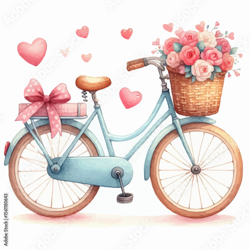bicycle with flowers
