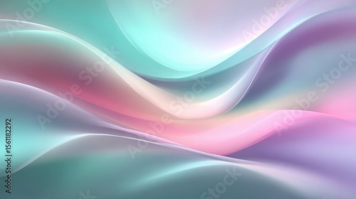 Wallpaper Mural Abstract flowing waves of soft pastel colors creating a serene and calming background atmosphere Torontodigital.ca