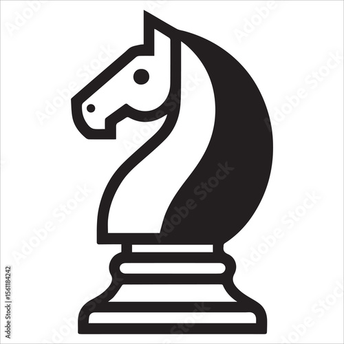Simple Chess Piece Minimalist Vector Design