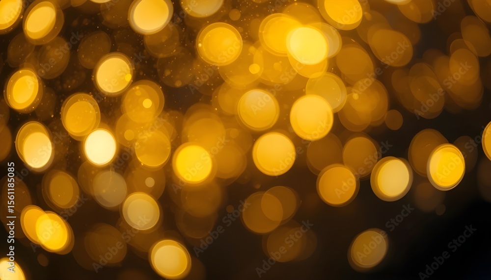 Golden Yellow Glittering Christmas Lights with Blurred Abstract Background for Festive Holiday Design Golden Yellow Glittering Christmas Lights with Blurred Abstract Background for Festive Holiday Design