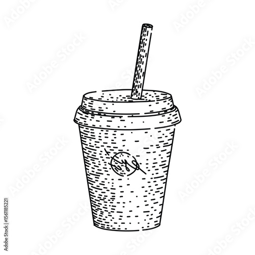 espresso coffee cup sketch hand drawn vector